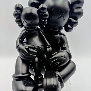 KAWS Black Companion Pair Sculpture - Matte Black
